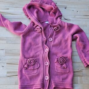 M, Skyr, Cardigan With Roses & Ruffles